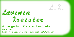 lavinia kreisler business card